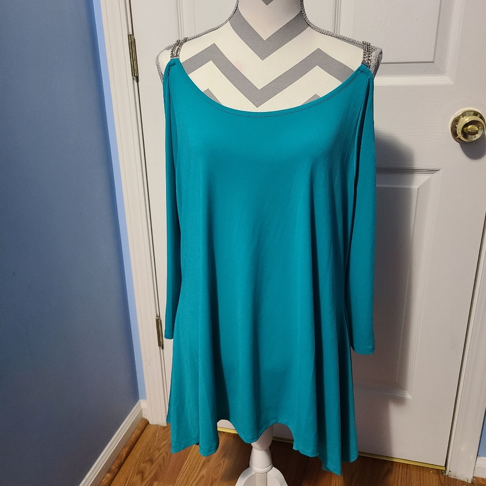 Teal Long Sleeve Women's Top